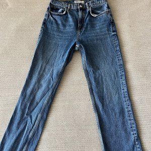 Zara High Waisted Straight Jeans